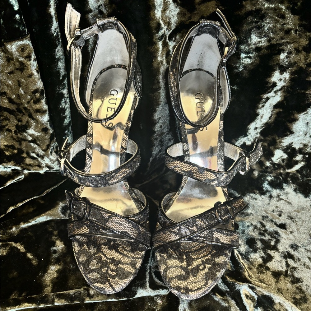 GUESS Lace Stiletto Heels